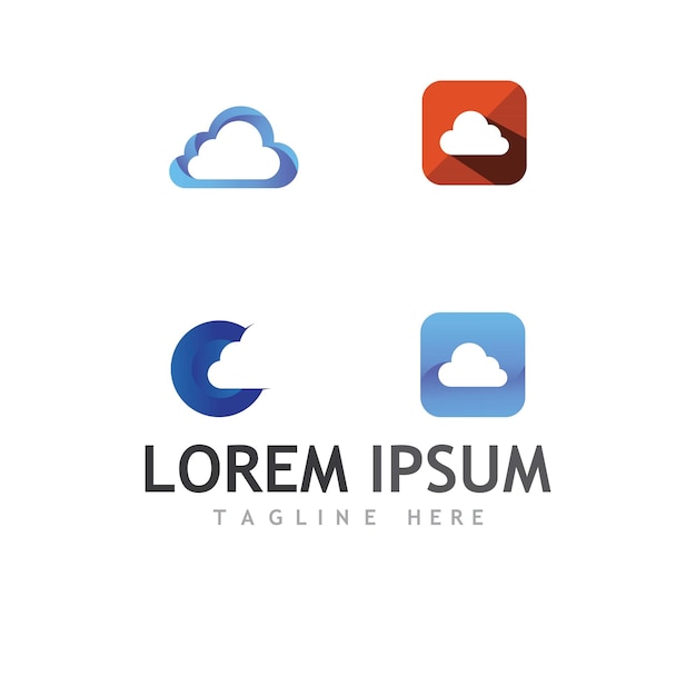 Cloud template vector