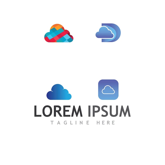 Cloud template vector