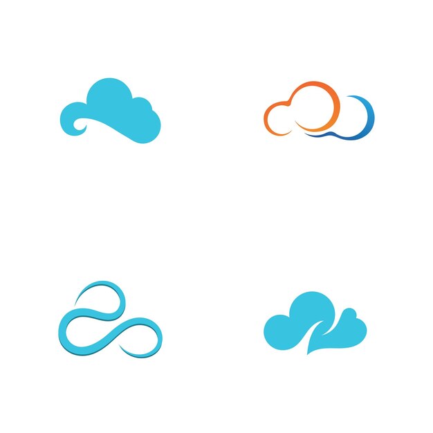 Vector cloud template vector