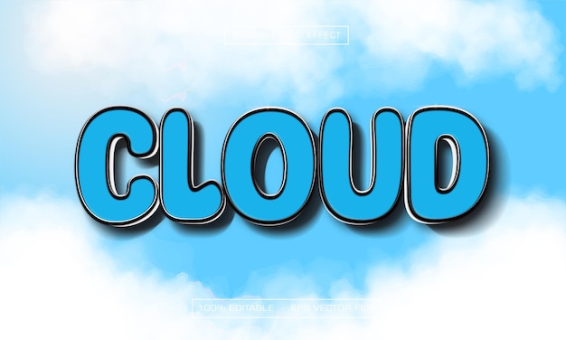 Cloud Text Effect Editable