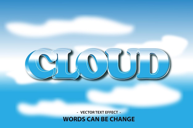 Vector cloud text effect