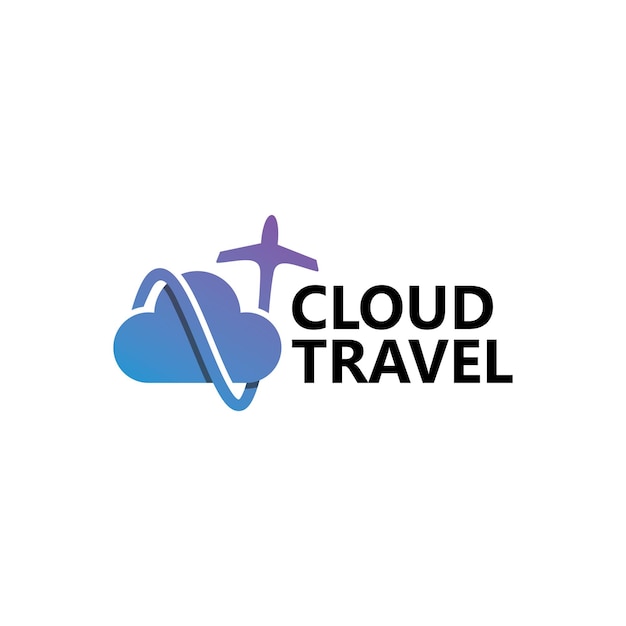 Progettazione del modello di logo di viaggio cloud