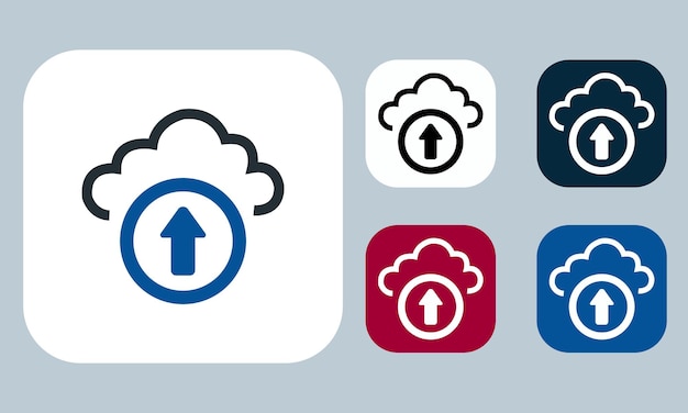 クラウド アップロードのアイコン ベクトル図