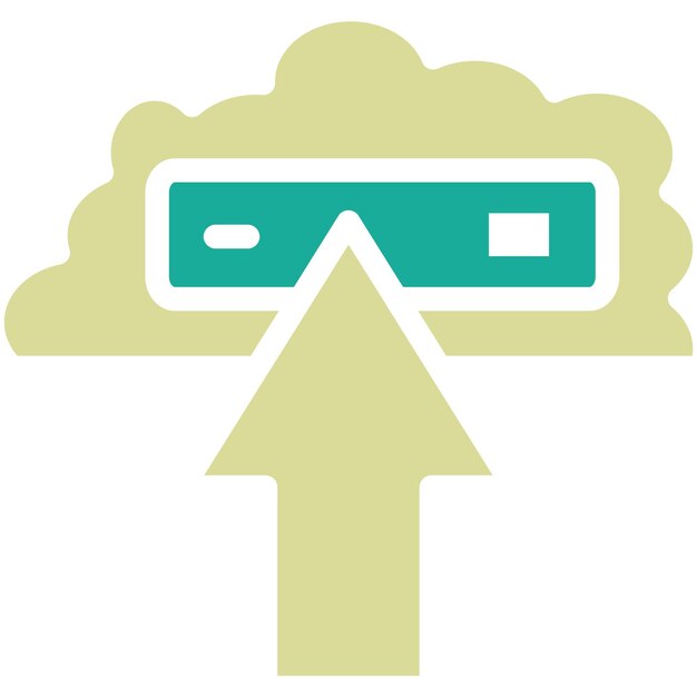 Cloud Upload vector icoontje illustratie van Cloud Computing icoonset
