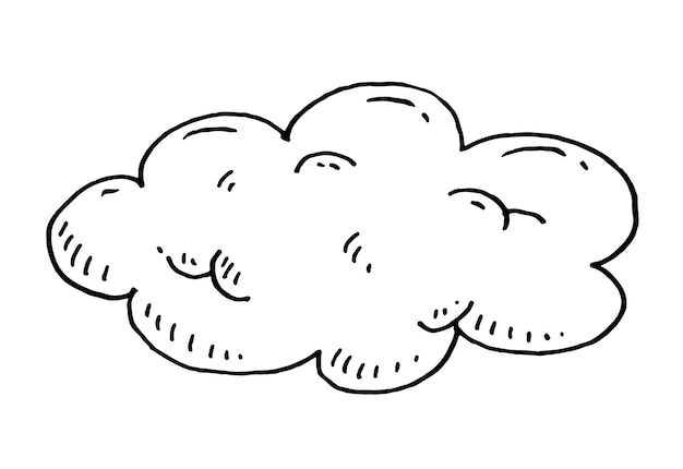 Cloud Vector black hand drawn vintage engraving illustration