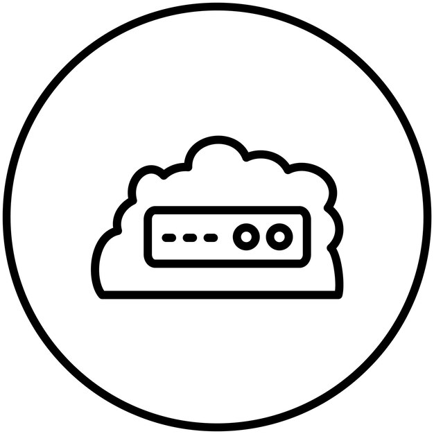 Cloud vector icoontje illustratie van Cloud Computing icoonset