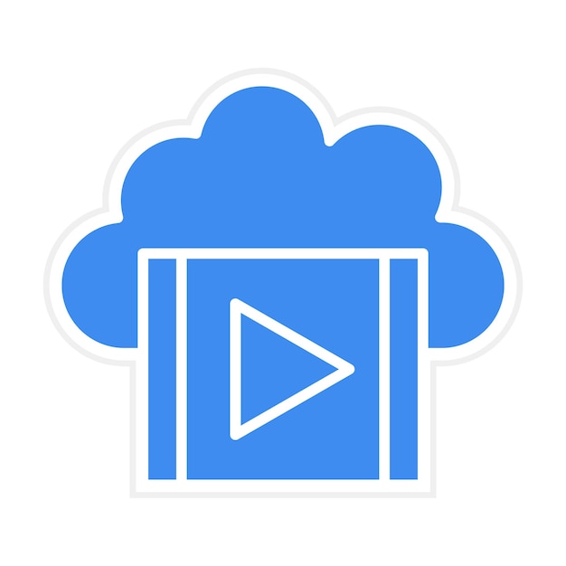 Vector cloud video icon vector image can be used for cloud computing