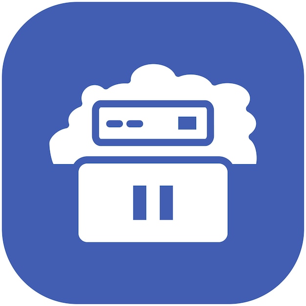 Cloud Video Pause vector icoontje illustratie van Cloud Computing icoonset