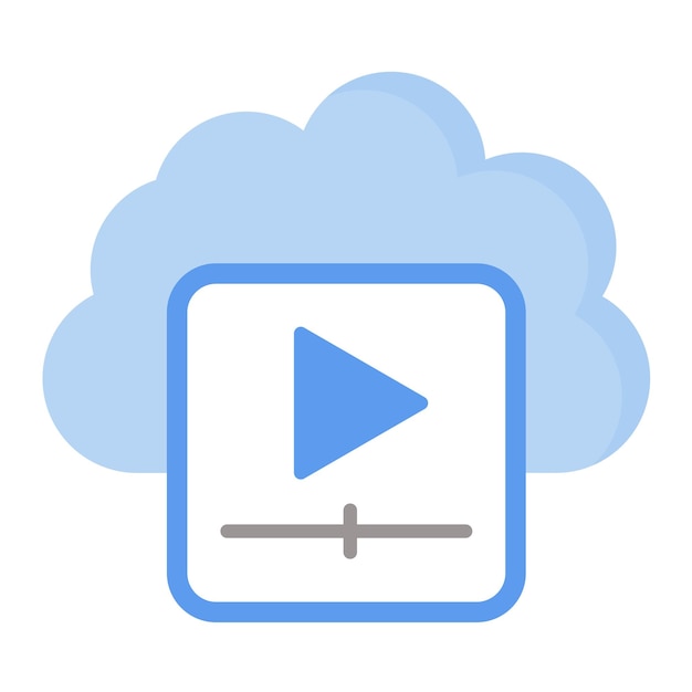 Cloud videos flat illustration