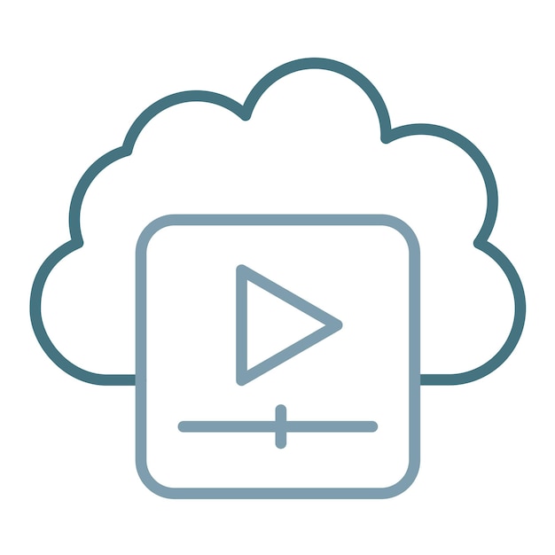 Cloud Videos Flat Illustration