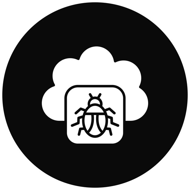 Vector cloud virus icon vector image can be used for cyber security