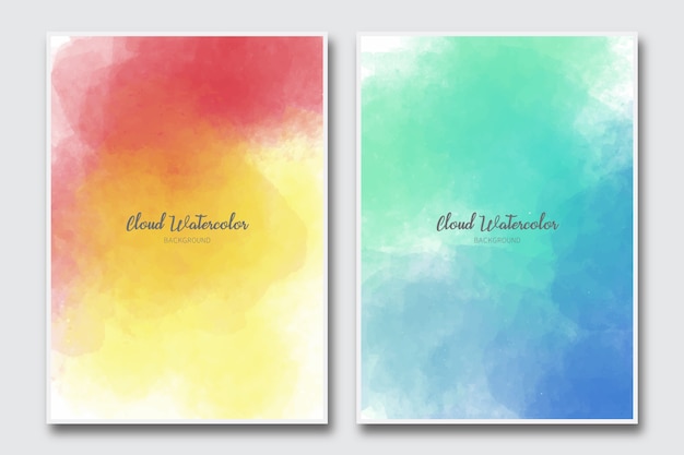 Cloud watercolor abstract background