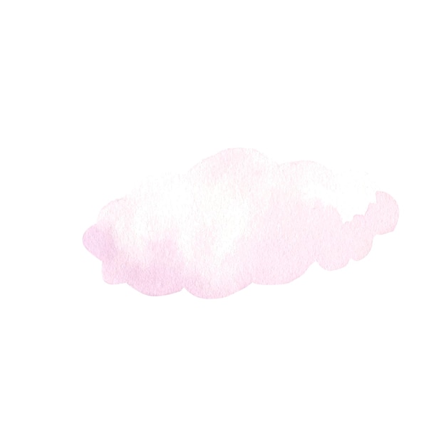 Cloud watercolor illustration for kids