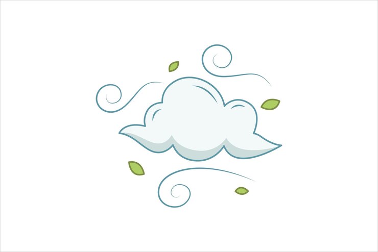 वेक्टर cloud weather flat sticker design