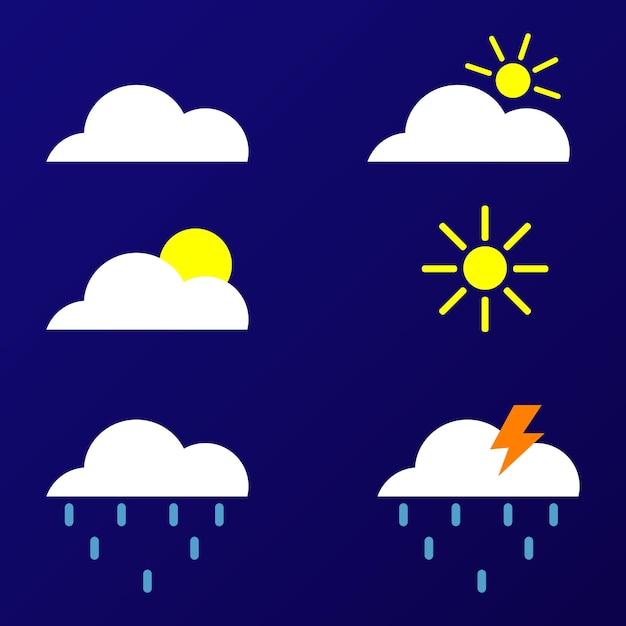Vector cloud weather icon illustration design