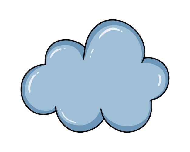 Cloud weather phenomena doodle linear cartoon coloring book