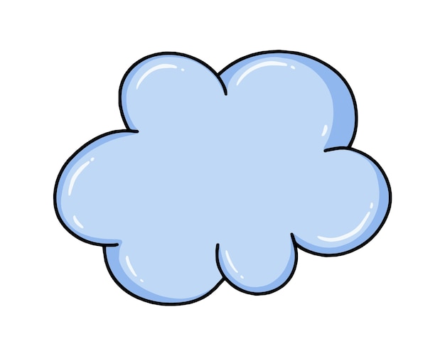 Cloud weather phenomena doodle linear cartoon coloring book