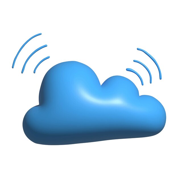 Cloud Wifi Icon 3d Cloud Icon Created For Mobile Web Decor Print Products Application Perfect voor webontwerp banner en presentatie Vector illustratie