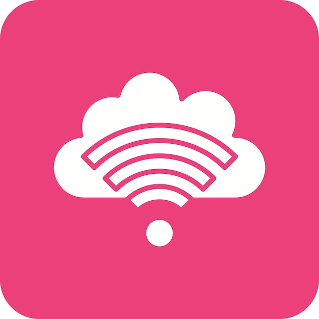 Vector cloud wifi icoon vector afbeelding kan worden gebruikt voor cloud computing