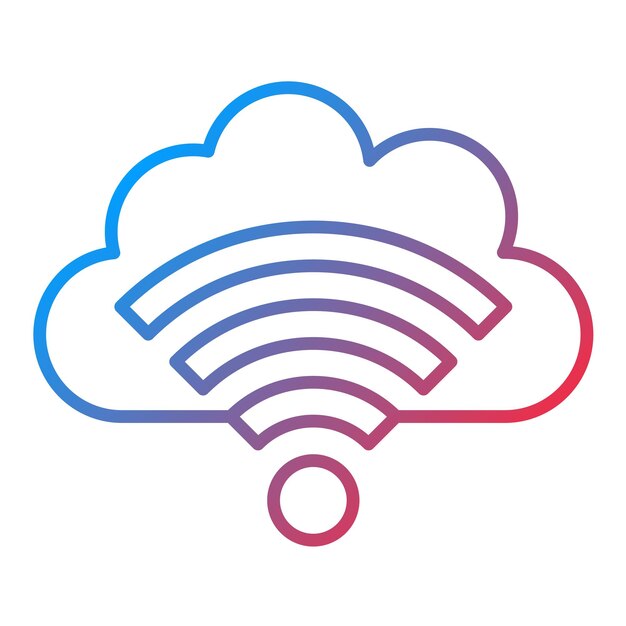 Cloud Wifi icoon vector afbeelding Kan worden gebruikt voor Cloud Computing