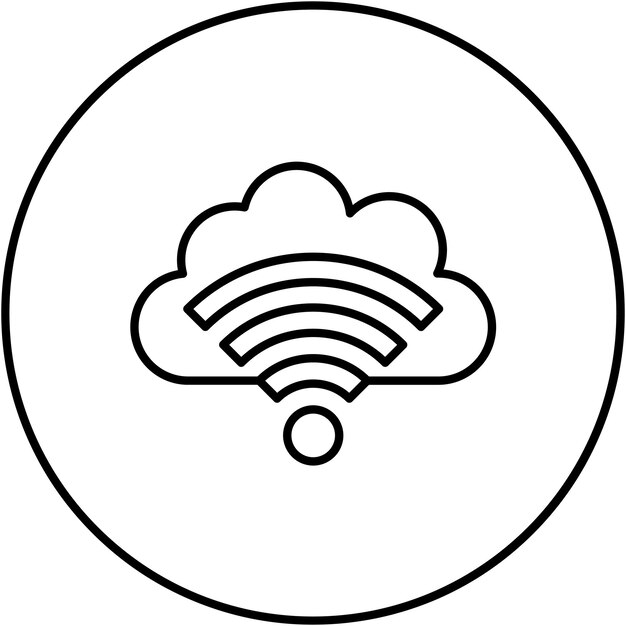 Vector cloud wifi icoon vector afbeelding kan worden gebruikt voor cloud computing