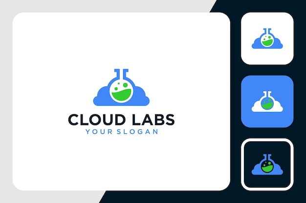 cloud with labs logo design