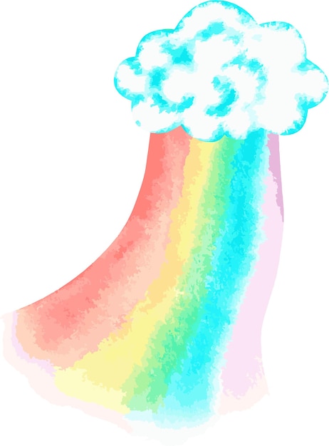 Cloud with rainbow.