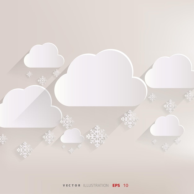 눈 웹 아이콘과 함께 구름