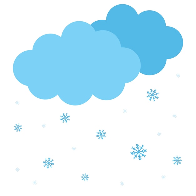 Vector cloud with snowflakes