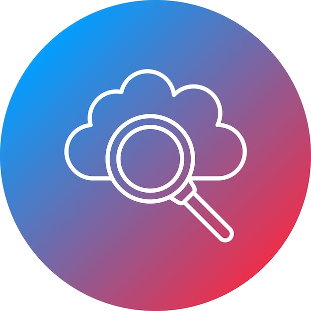 Cloud zoekpictogram vector afbeelding Kan worden gebruikt voor Cloud Computing