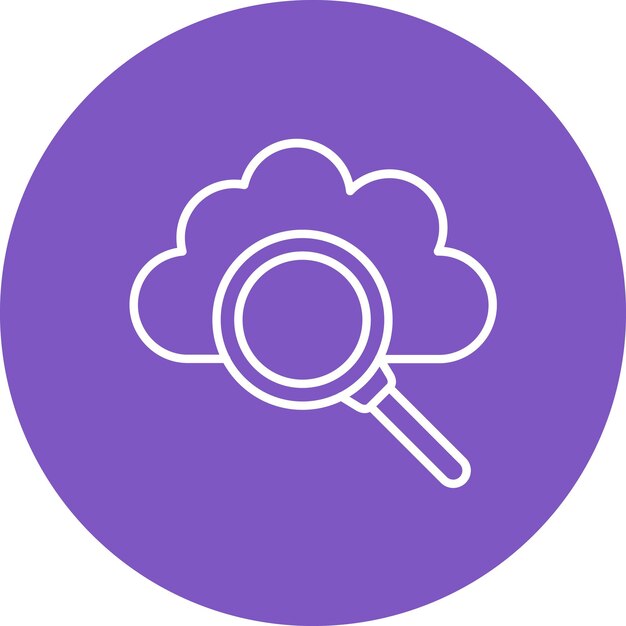 Cloud zoekpictogram vector afbeelding Kan worden gebruikt voor Cloud Computing