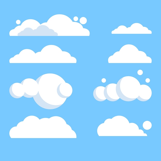 Vector clouds background in flat design