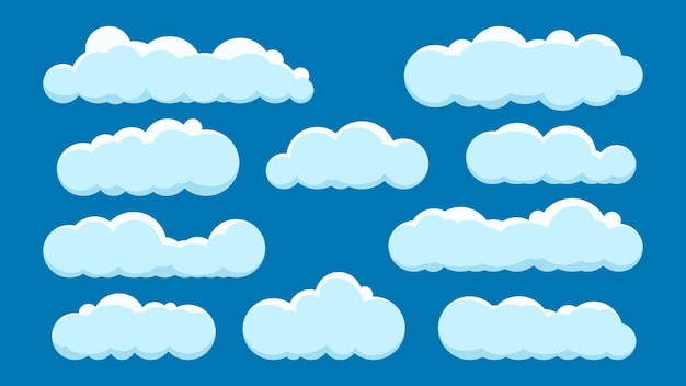 Clouds on a blue background