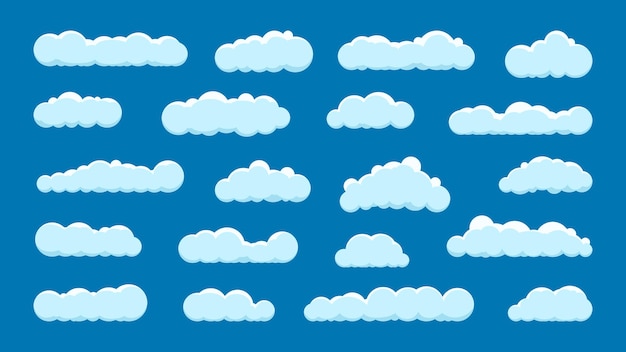 облака на синем фоне
