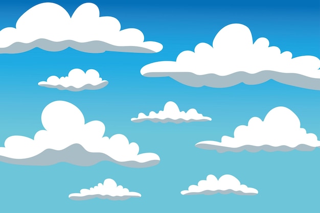 Vettore di sfondo dell'illustrazione delle nuvole