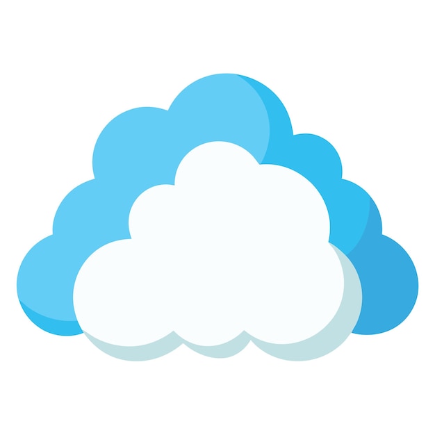 白い背景の雲のイラスト