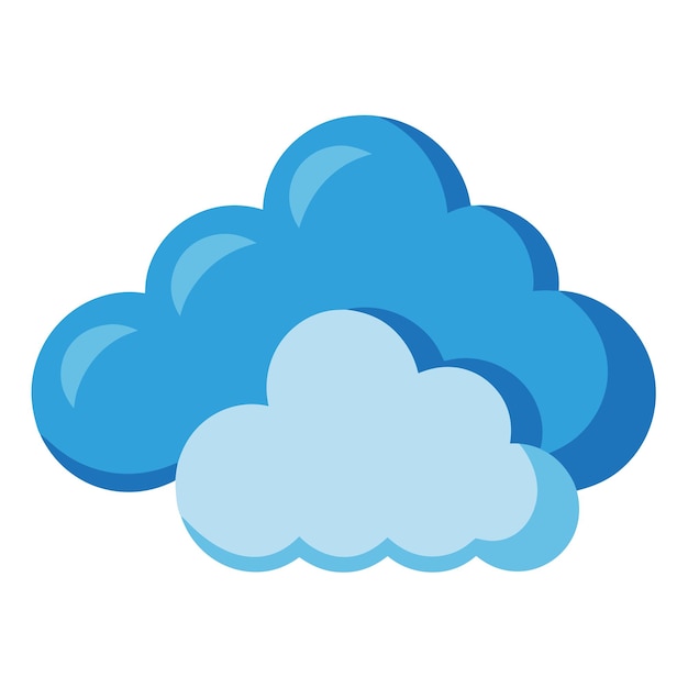 Clouds illustration on White Background