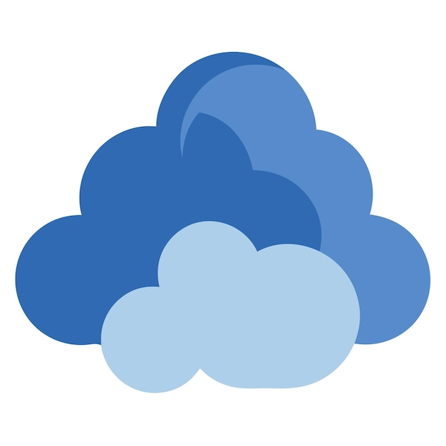 白い背景の雲のイラスト