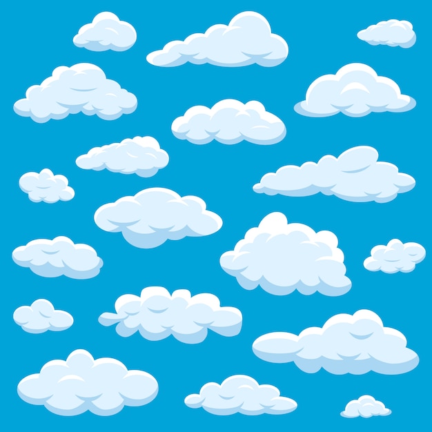 Clouds isolated on blue sky