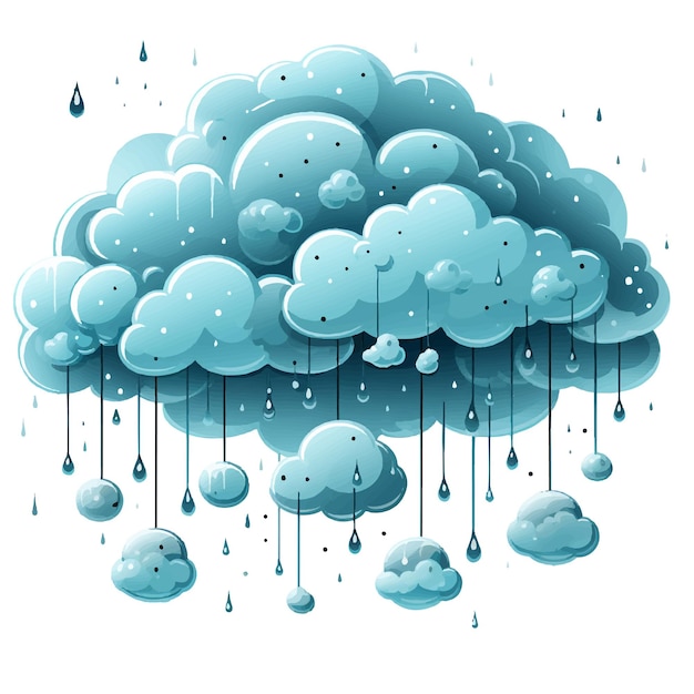 Premium Vector | Clouds in the rainy season