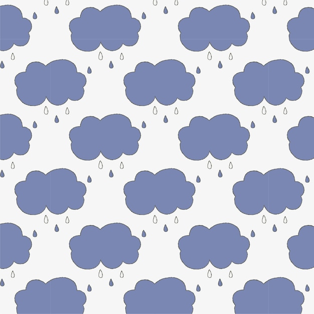 Vector clouds seamless pattern