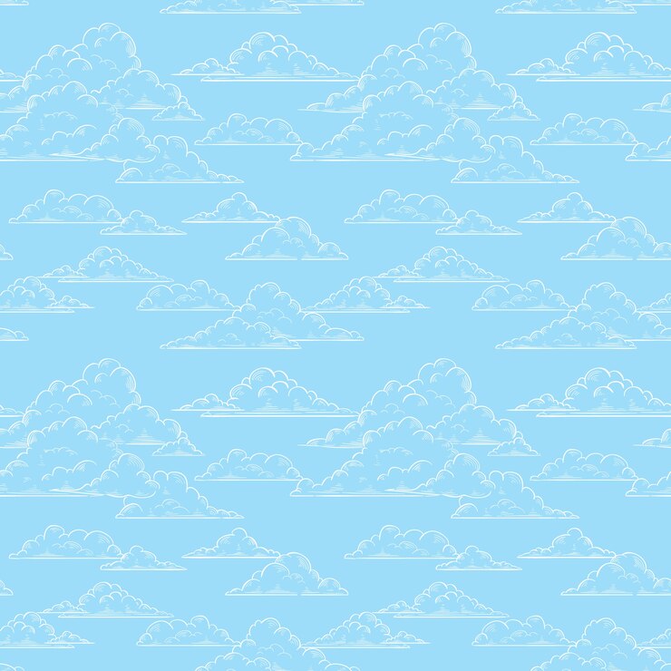 Vector clouds seamless pattern