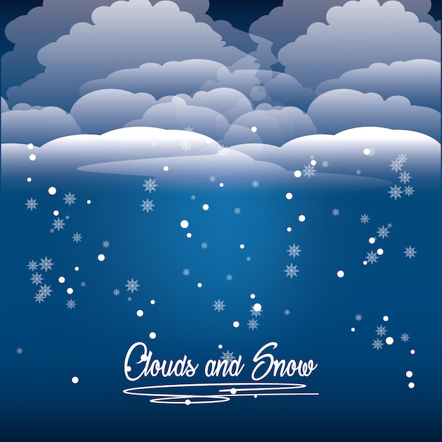Vector clouds and snow design