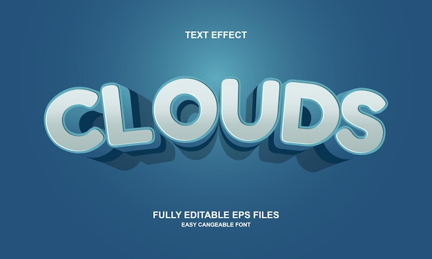 Vector clouds text effect