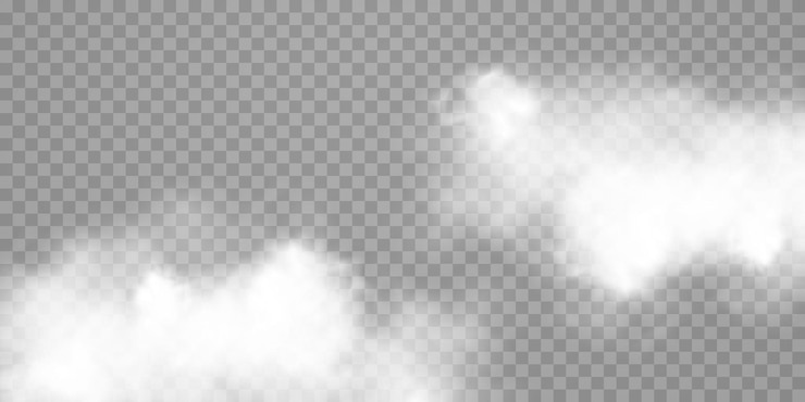 Vector clouds on a transparent background