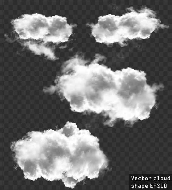 Clouds on a transparent background.