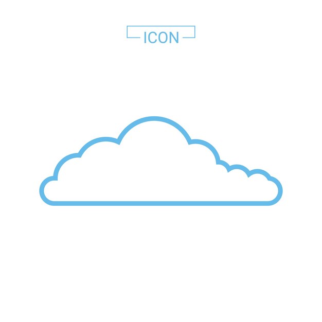 Clouds vector icon isolated on white background