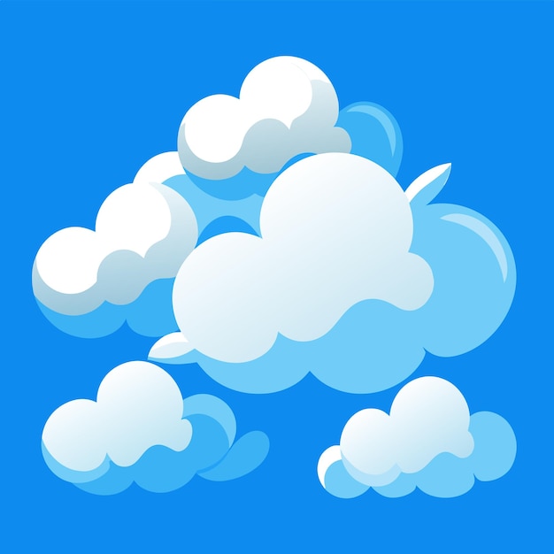 Vector clouds vector illustration for cartoon stories