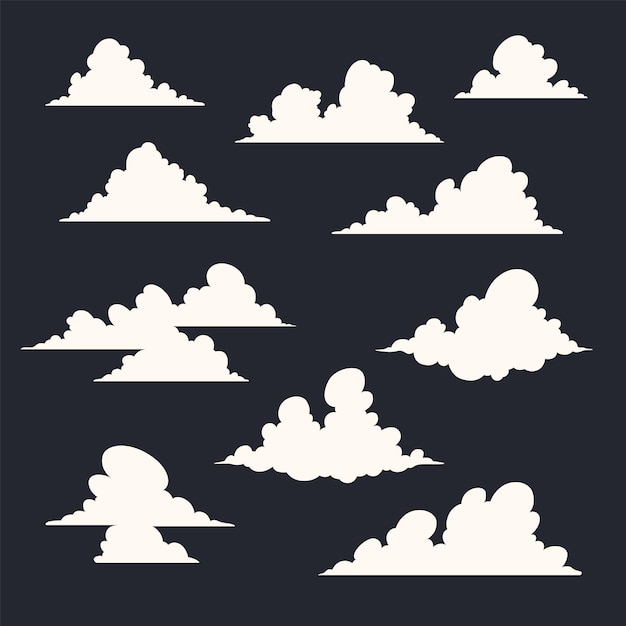 Clouds vector set