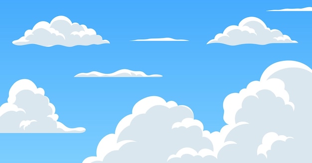 明るい青い空の日の雲の中の雲景色